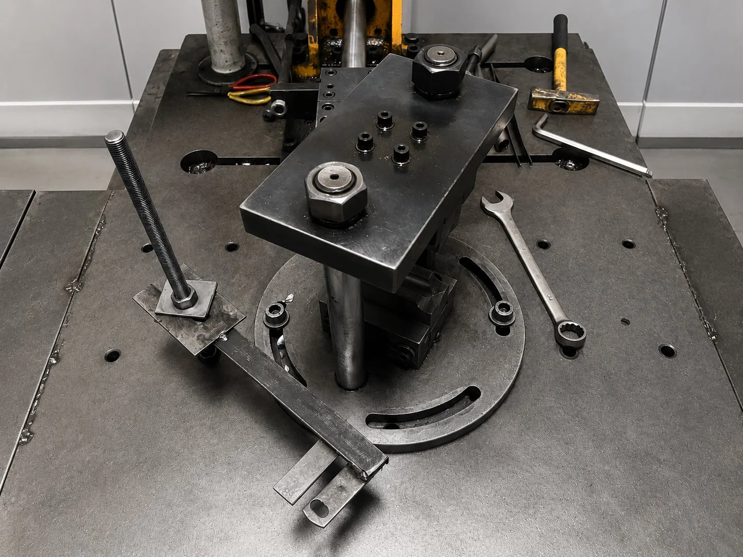 Fixture and sample review for custom motorcycle metal parts developed from drawings