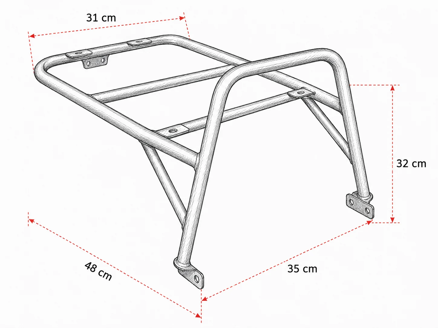 Bajaj Boxer 125 / 150 Rear Rack