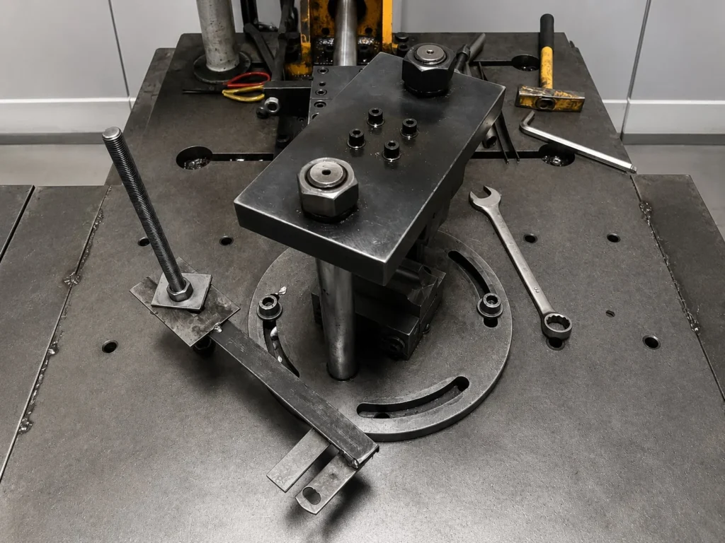Motorcycle parts fixture and jig setup reviewed before comparing factory quotations