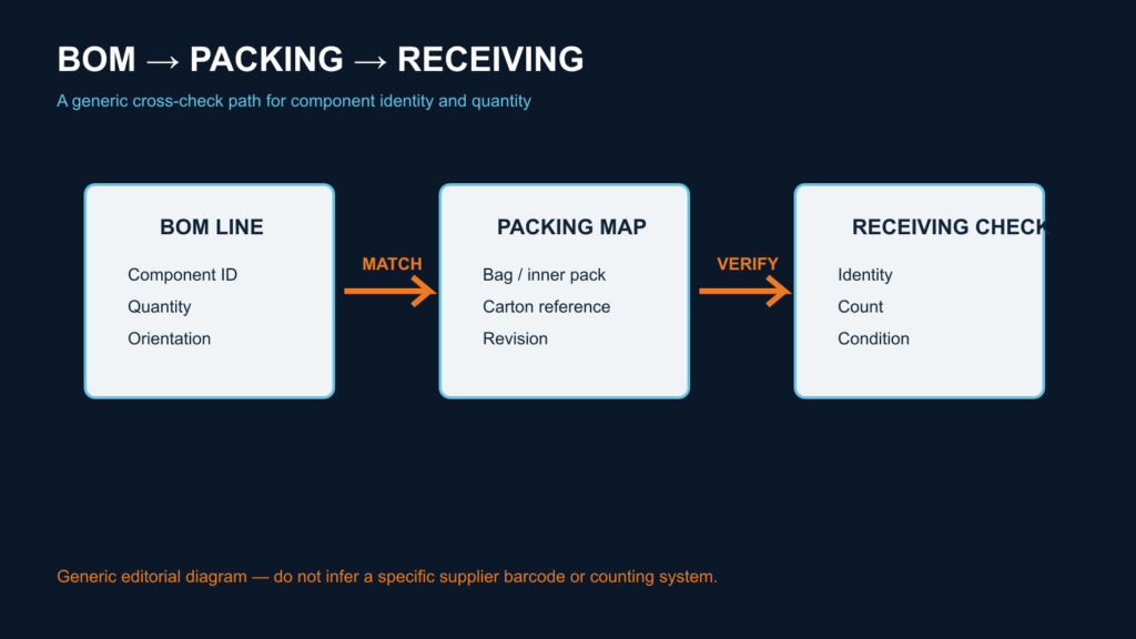 Generic mapping diagram; no supplier barcode, quantity or system is implied.