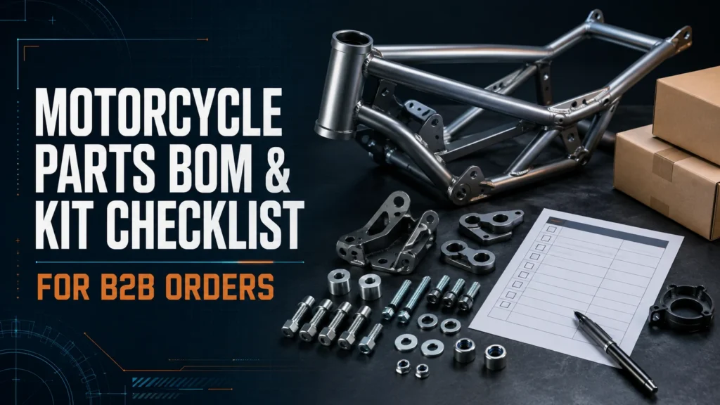 Motorcycle parts BOM and kit checklist for B2B orders