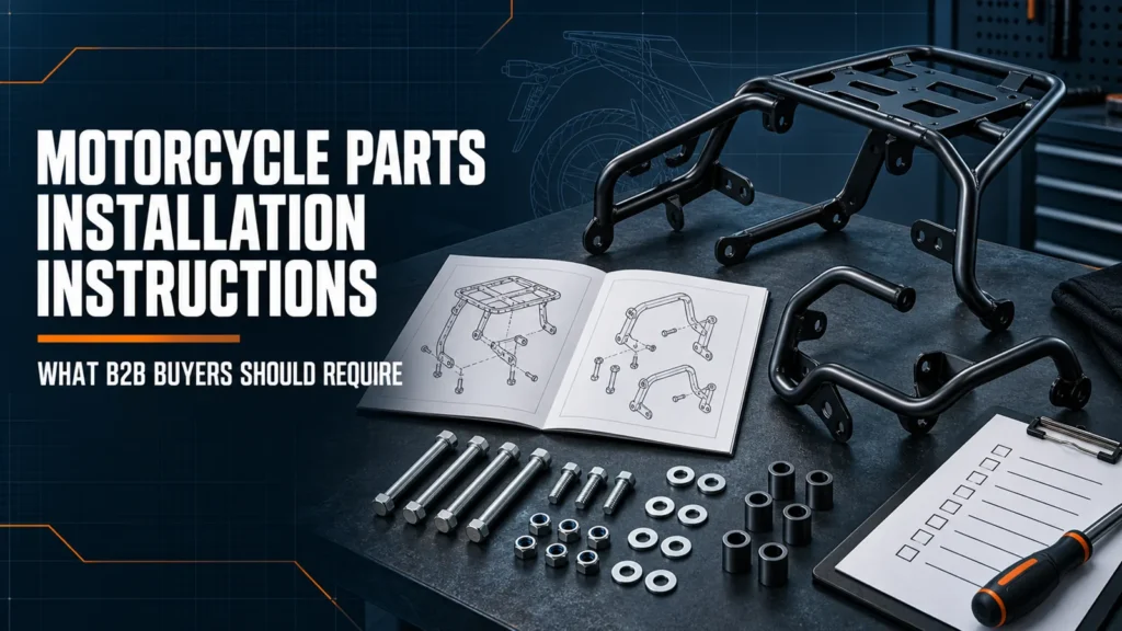 Motorcycle parts installation instructions for B2B buyers