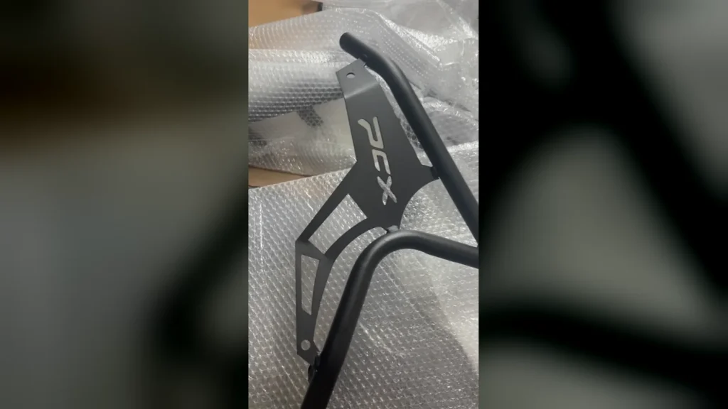 Finished PCX160 crash bar with mounting bracket